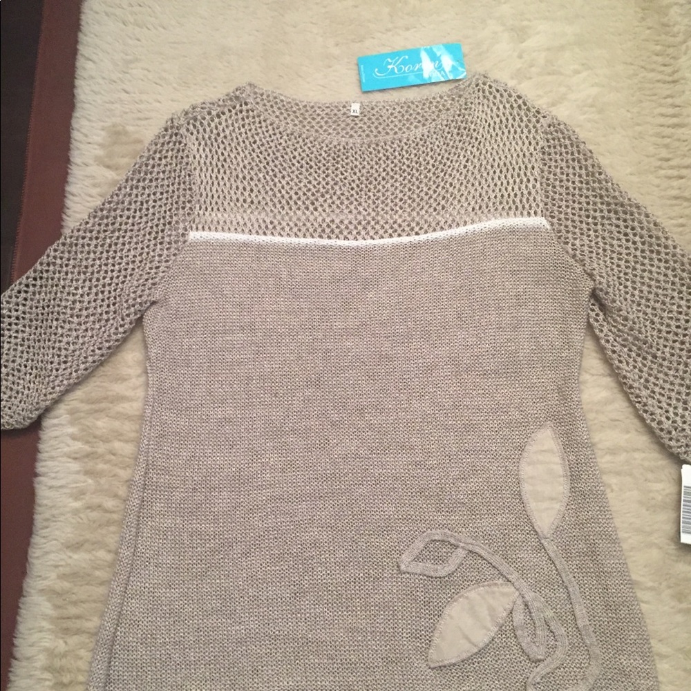 Sweater, Lien/ Wiskoza, Size XL